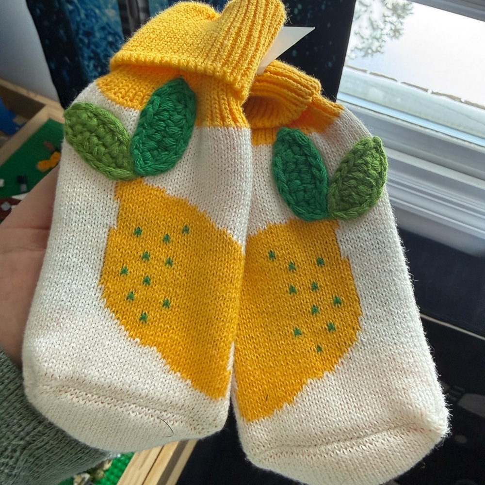 Hanna Andersson Lemon Slipper socks 2/4 shoe size for Kids